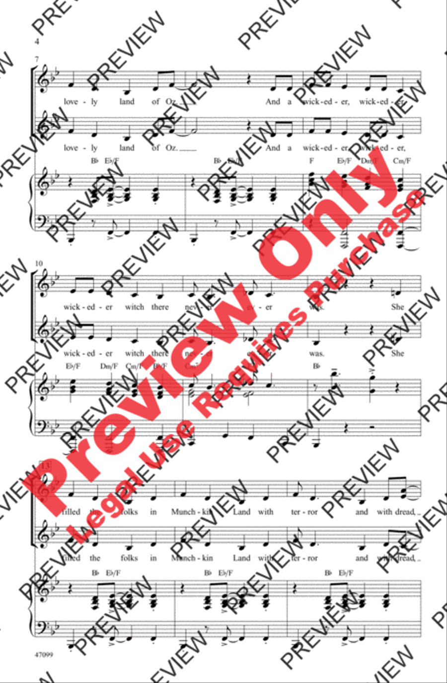 Ding-Dong! The Witch Is Dead Women's Choir scores gallery preview page 3