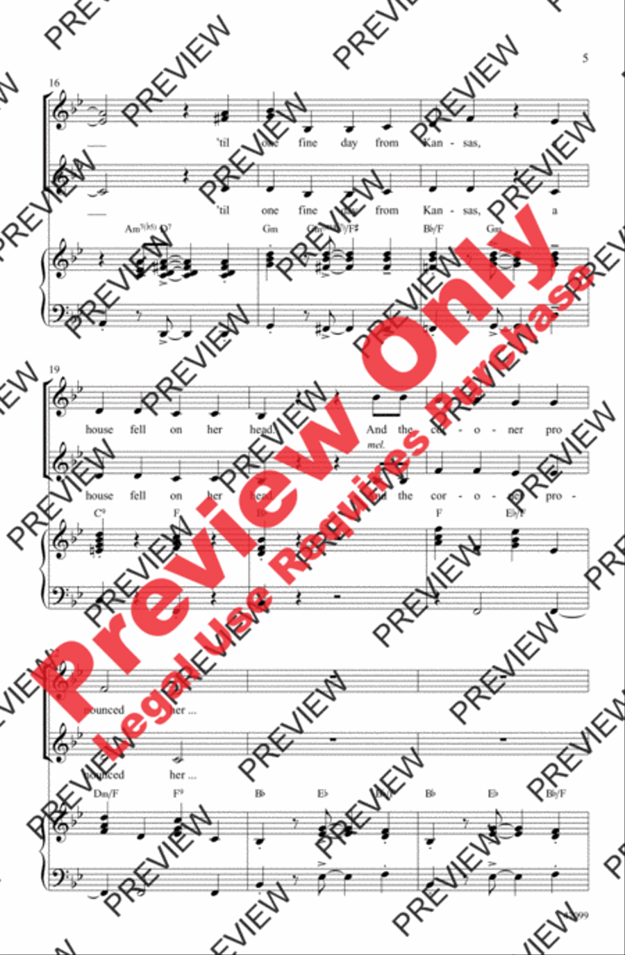 Ding-Dong! The Witch Is Dead Women's Choir scores gallery preview page 4