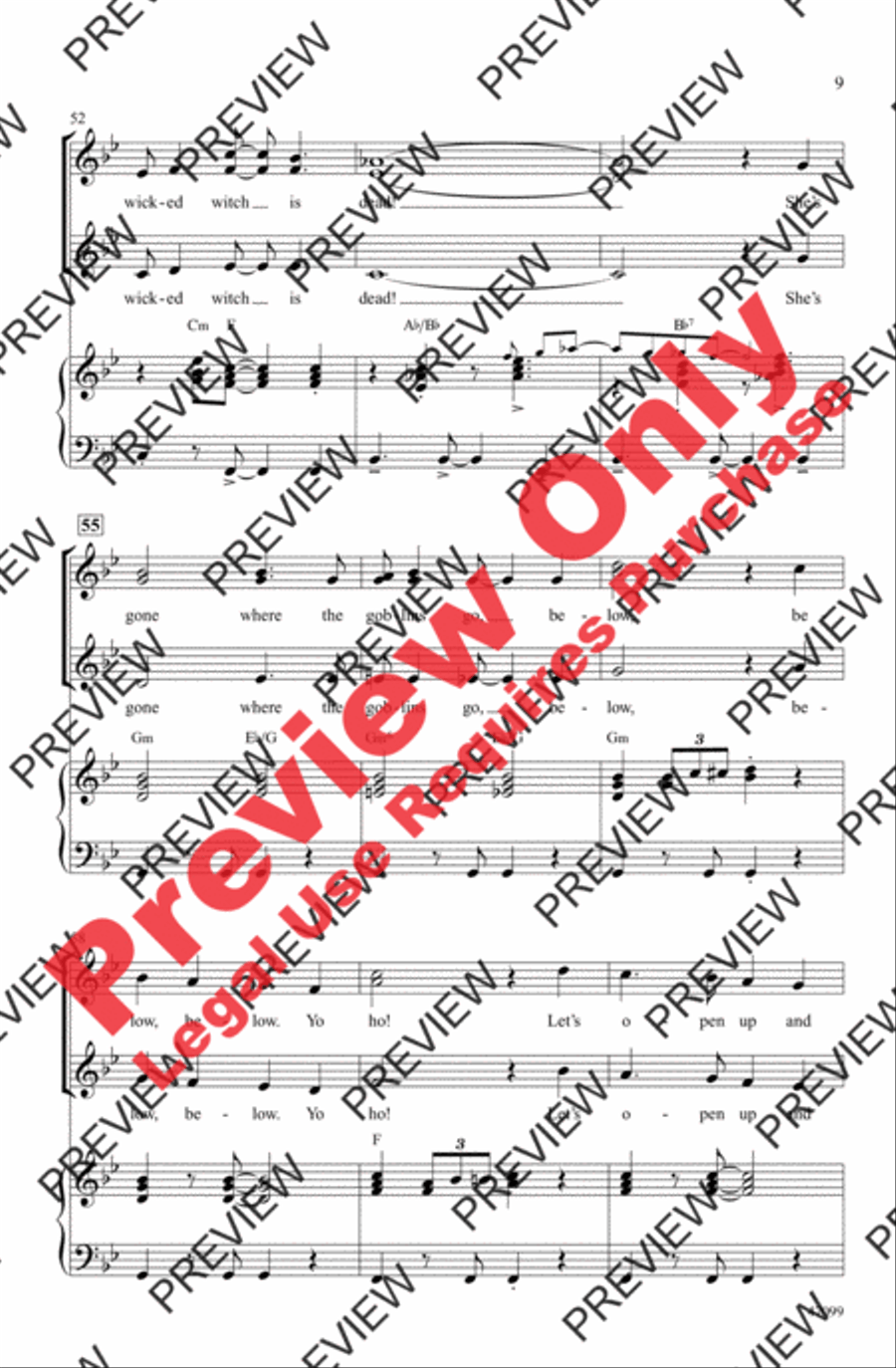 Ding-Dong! The Witch Is Dead Women's Choir scores gallery preview page 8