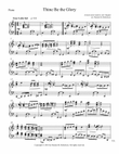 Thine Be The Glory - Piano Solo and optional percussion