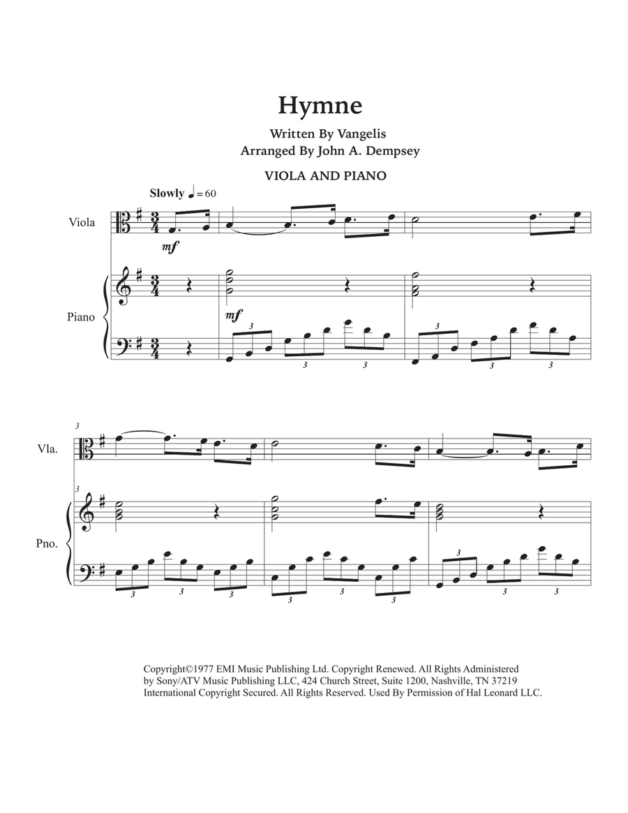 Hymne Viola scores gallery preview page 5