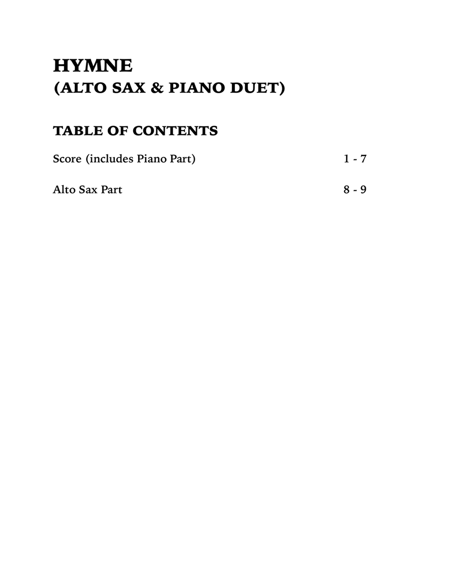 Hymne Alto Saxophone scores gallery preview page 4