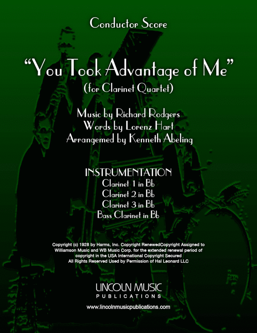 You Took Advantage Of Me from PRESENT ARMS Woodwind Ensemble scores gallery preview page 1