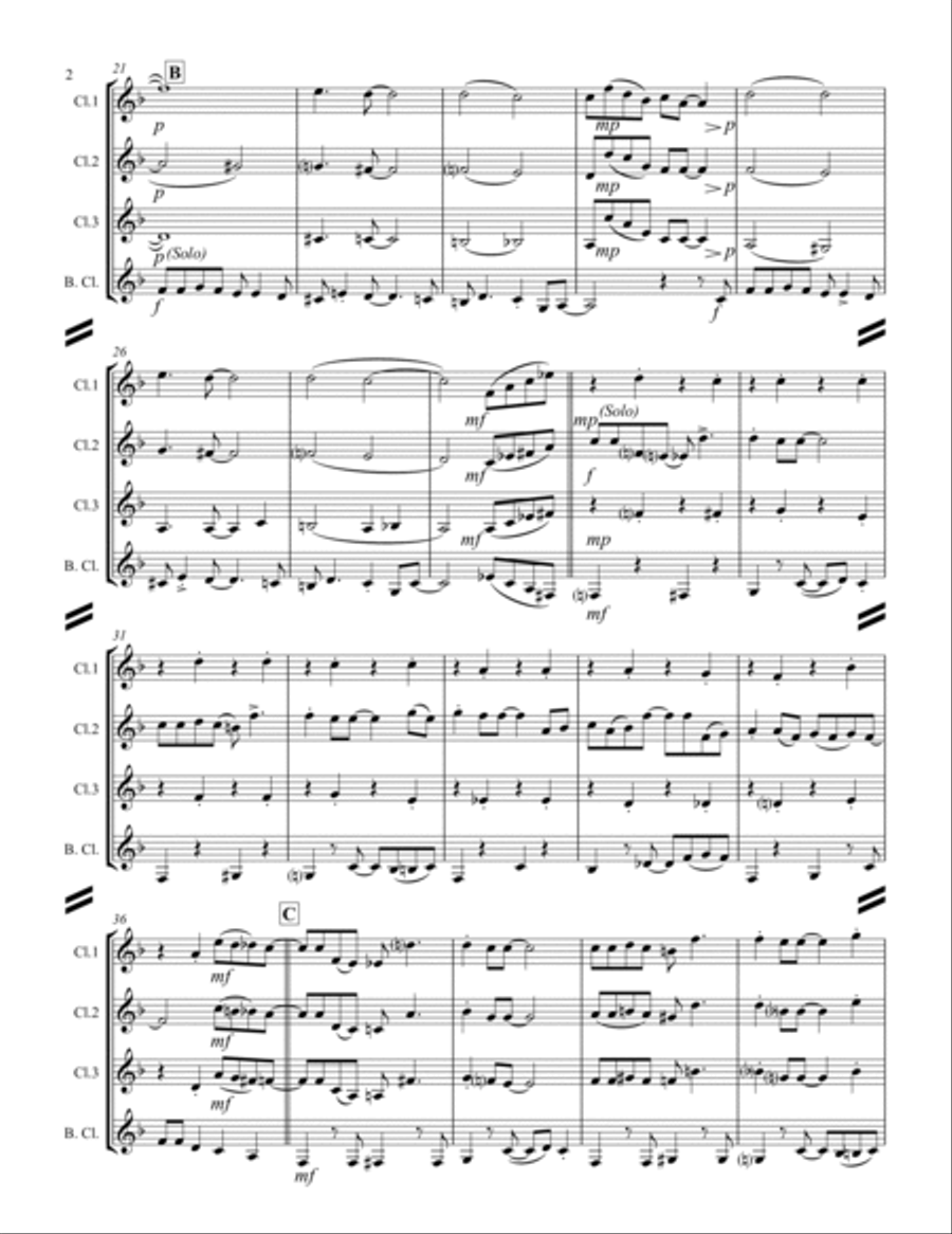 You Took Advantage Of Me from PRESENT ARMS Woodwind Ensemble scores gallery preview page 3