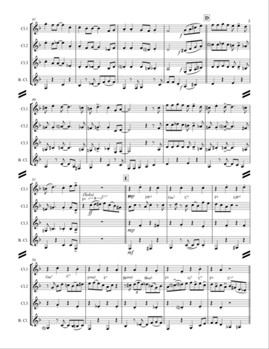 You Took Advantage Of Me from PRESENT ARMS Woodwind Ensemble scores gallery preview page 4