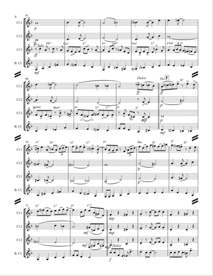 You Took Advantage Of Me from PRESENT ARMS Woodwind Ensemble scores gallery preview page 5
