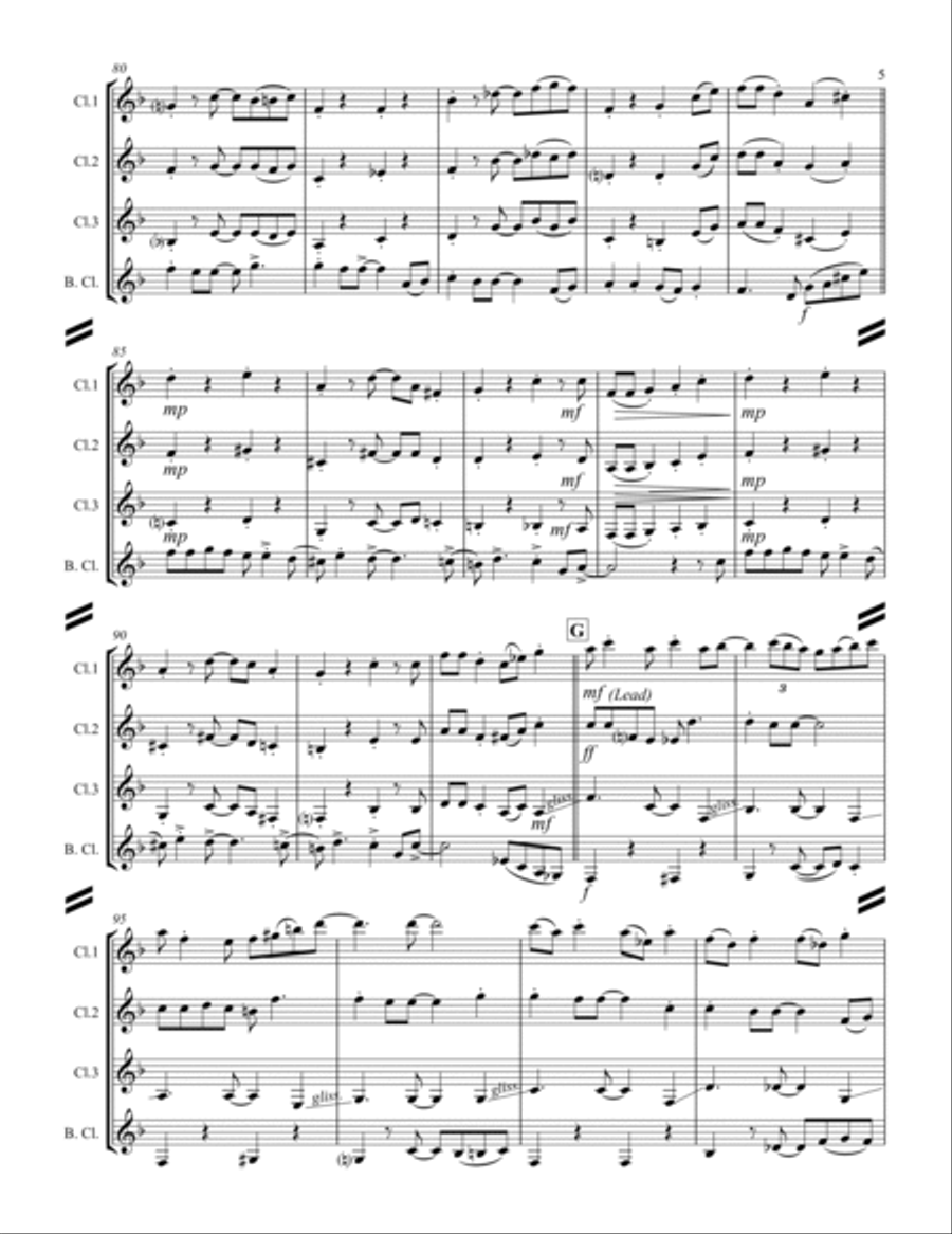 You Took Advantage Of Me from PRESENT ARMS Woodwind Ensemble scores gallery preview page 6