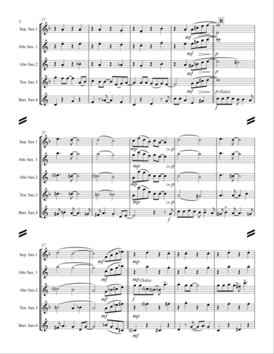 You Took Advantage Of Me from PRESENT ARMS Saxophone Quartet scores gallery preview page 3
