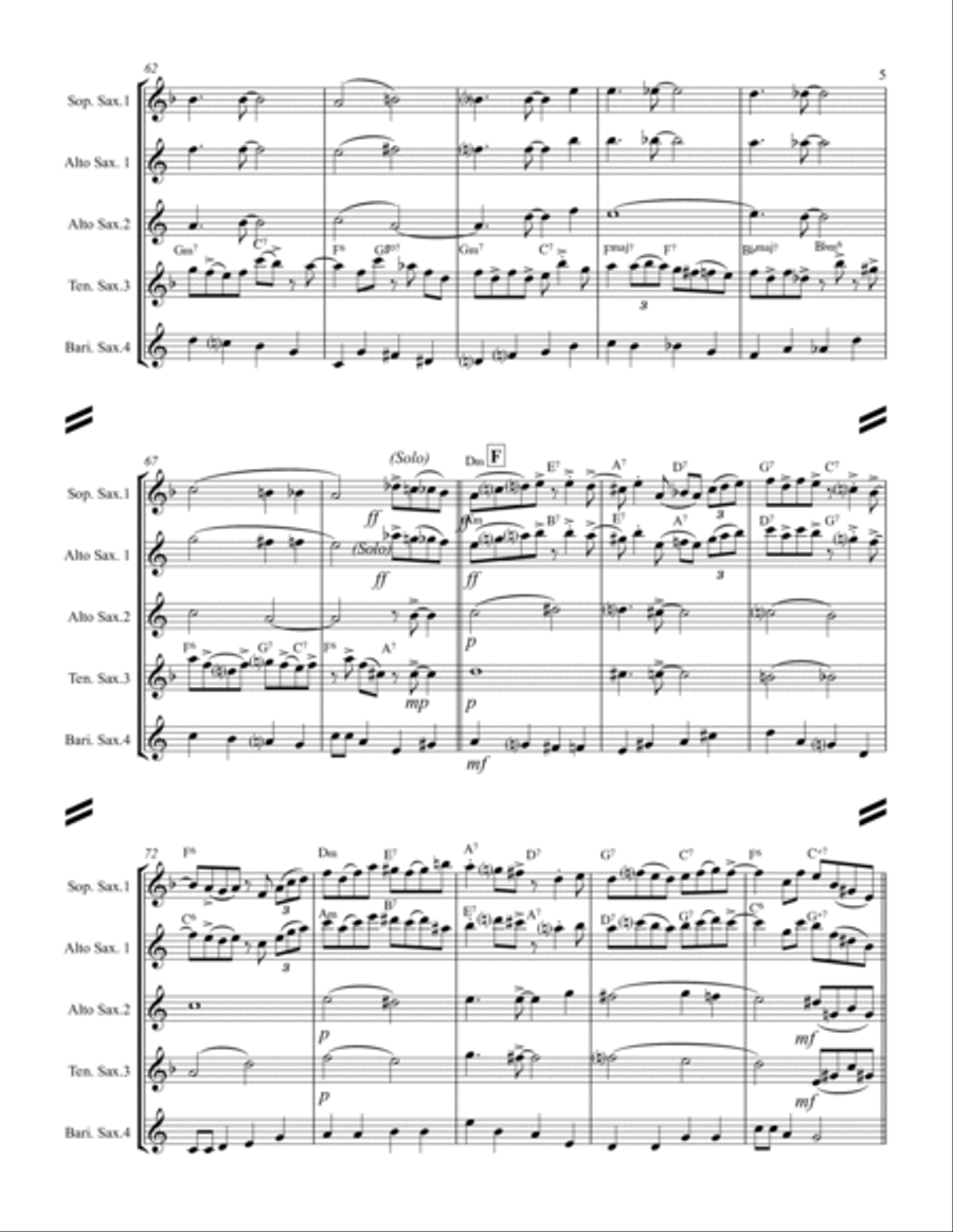 You Took Advantage Of Me from PRESENT ARMS Saxophone Quartet scores gallery preview page 6