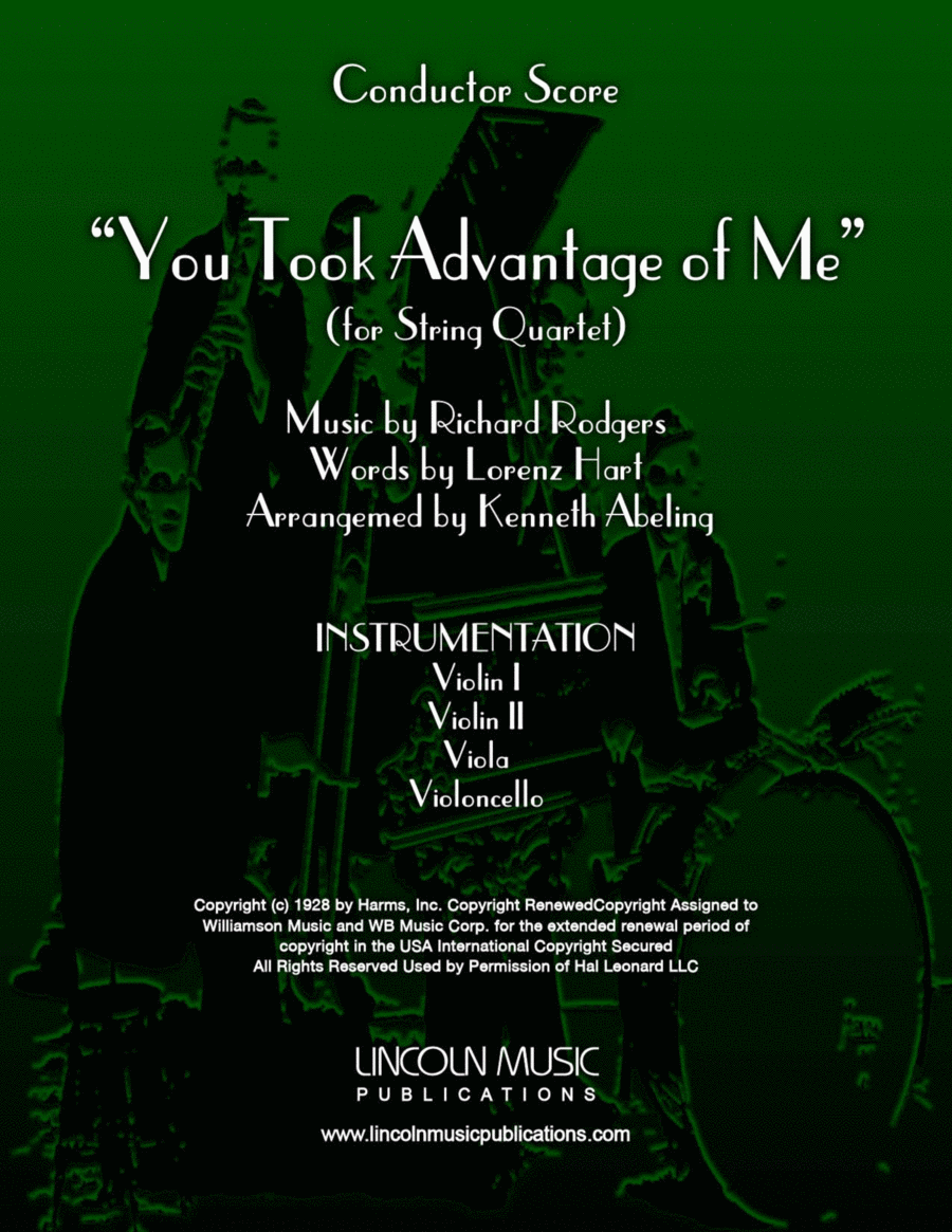 You Took Advantage Of Me from PRESENT ARMS String Quartet scores gallery preview page 1