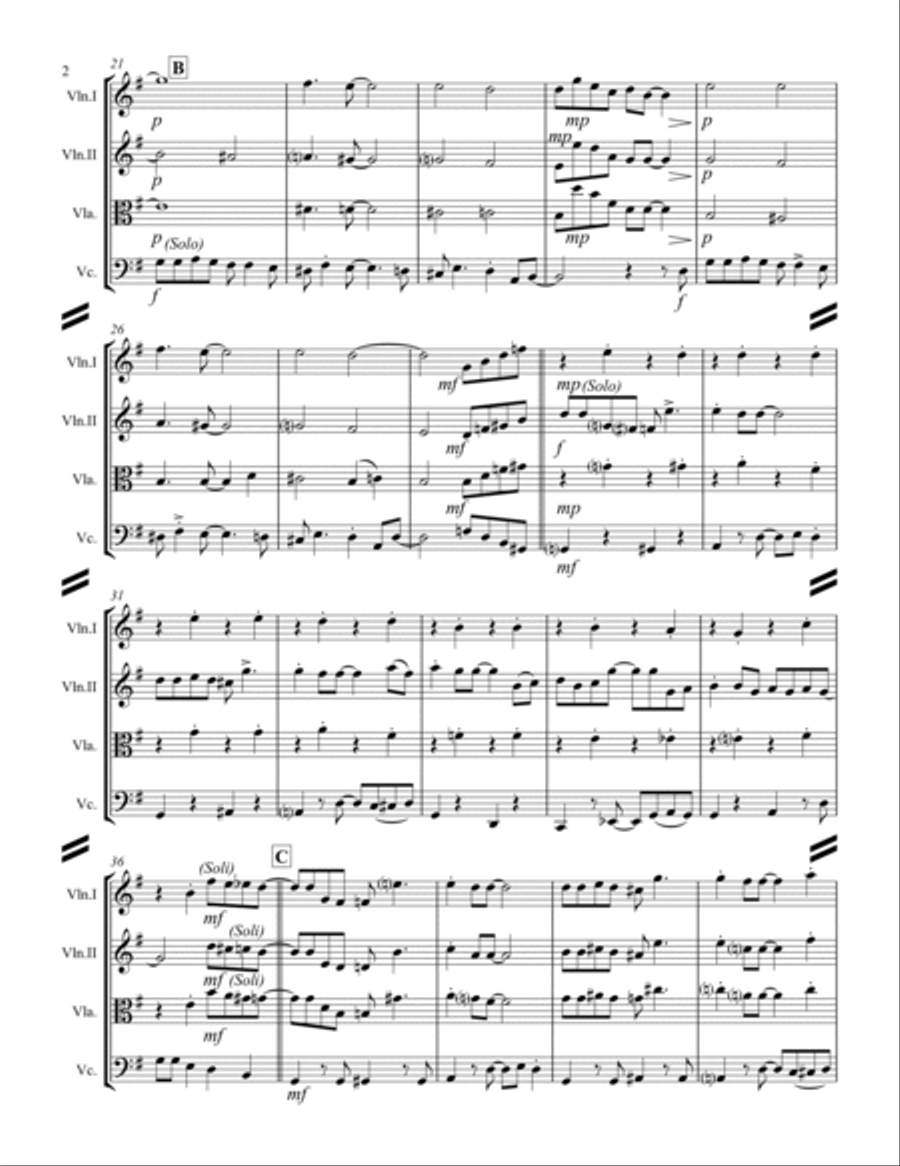 You Took Advantage Of Me from PRESENT ARMS String Quartet scores gallery preview page 3