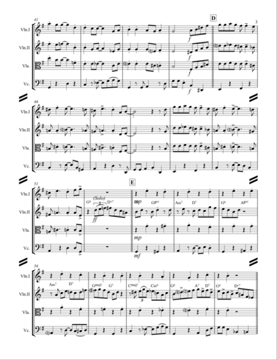 You Took Advantage Of Me from PRESENT ARMS String Quartet scores gallery preview page 4