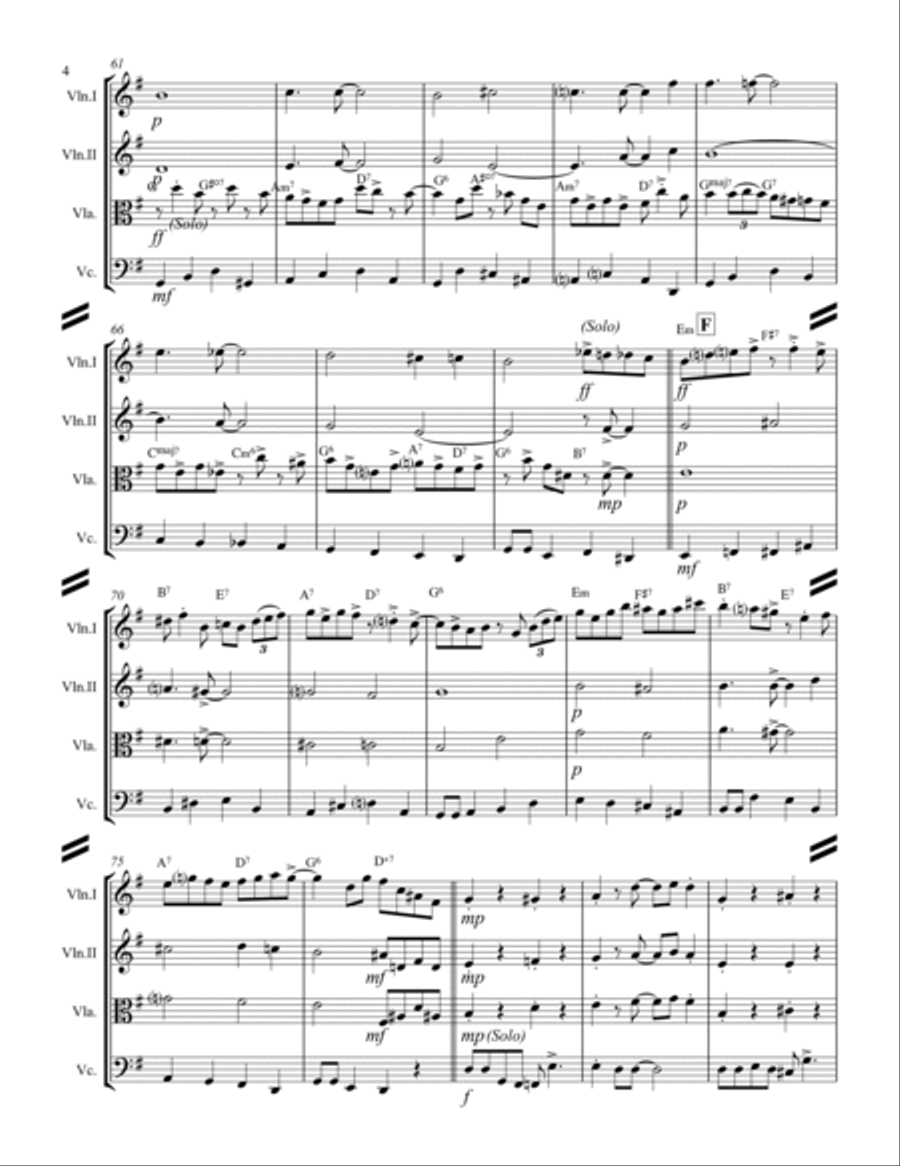 You Took Advantage Of Me from PRESENT ARMS String Quartet scores gallery preview page 5