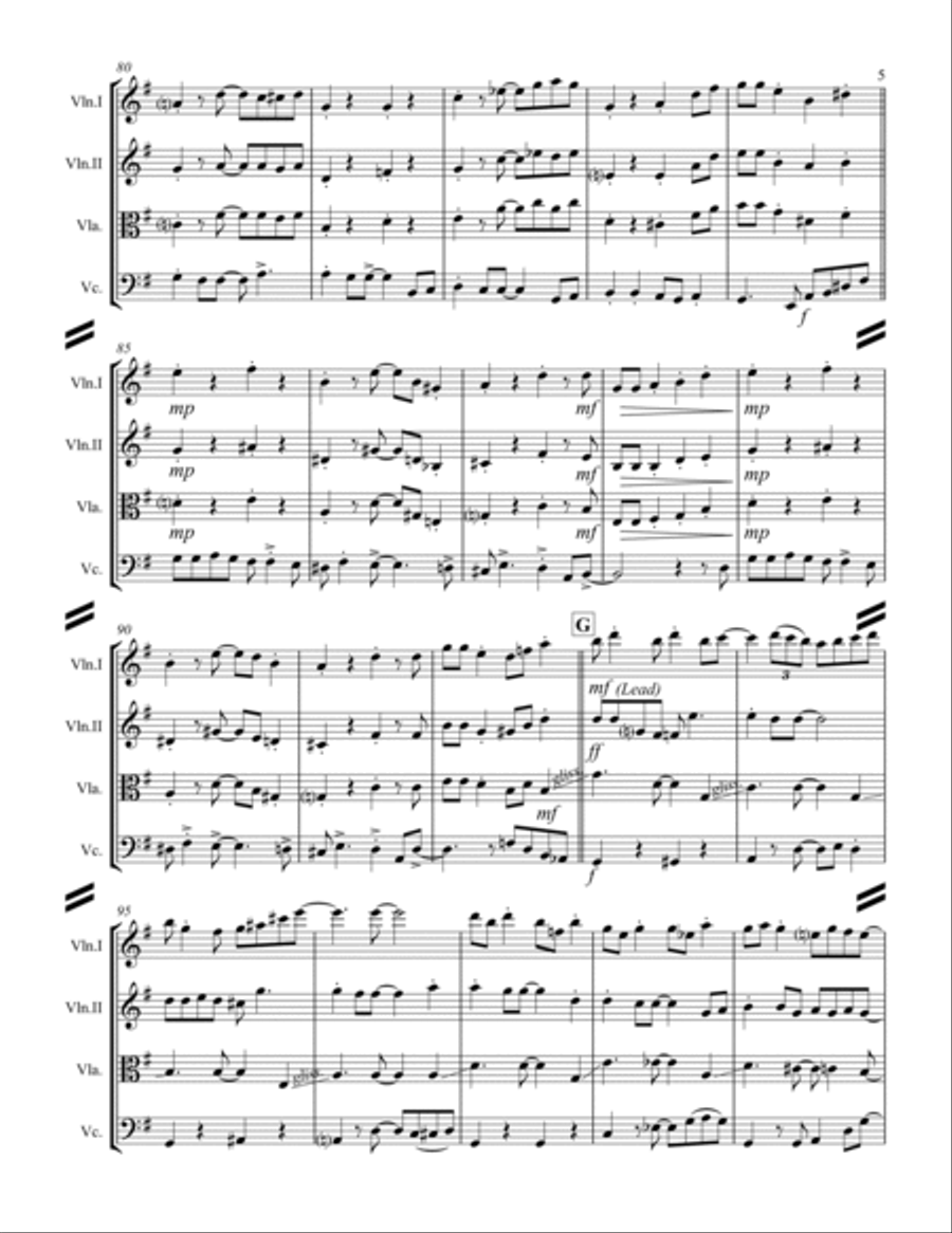 You Took Advantage Of Me from PRESENT ARMS String Quartet scores gallery preview page 6