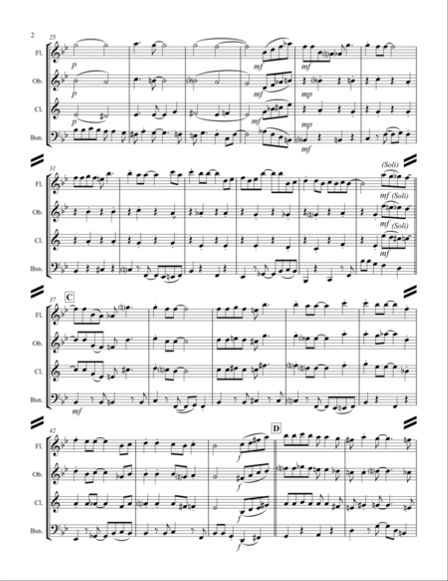 You Took Advantage Of Me from PRESENT ARMS Woodwind Quartet scores gallery preview page 3
