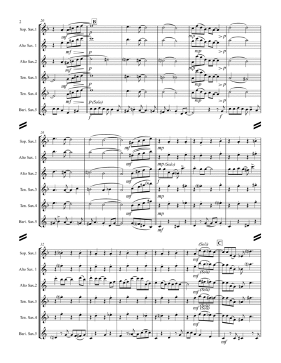 You Took Advantage Of Me from PRESENT ARMS Saxophone Quintet scores gallery preview page 3