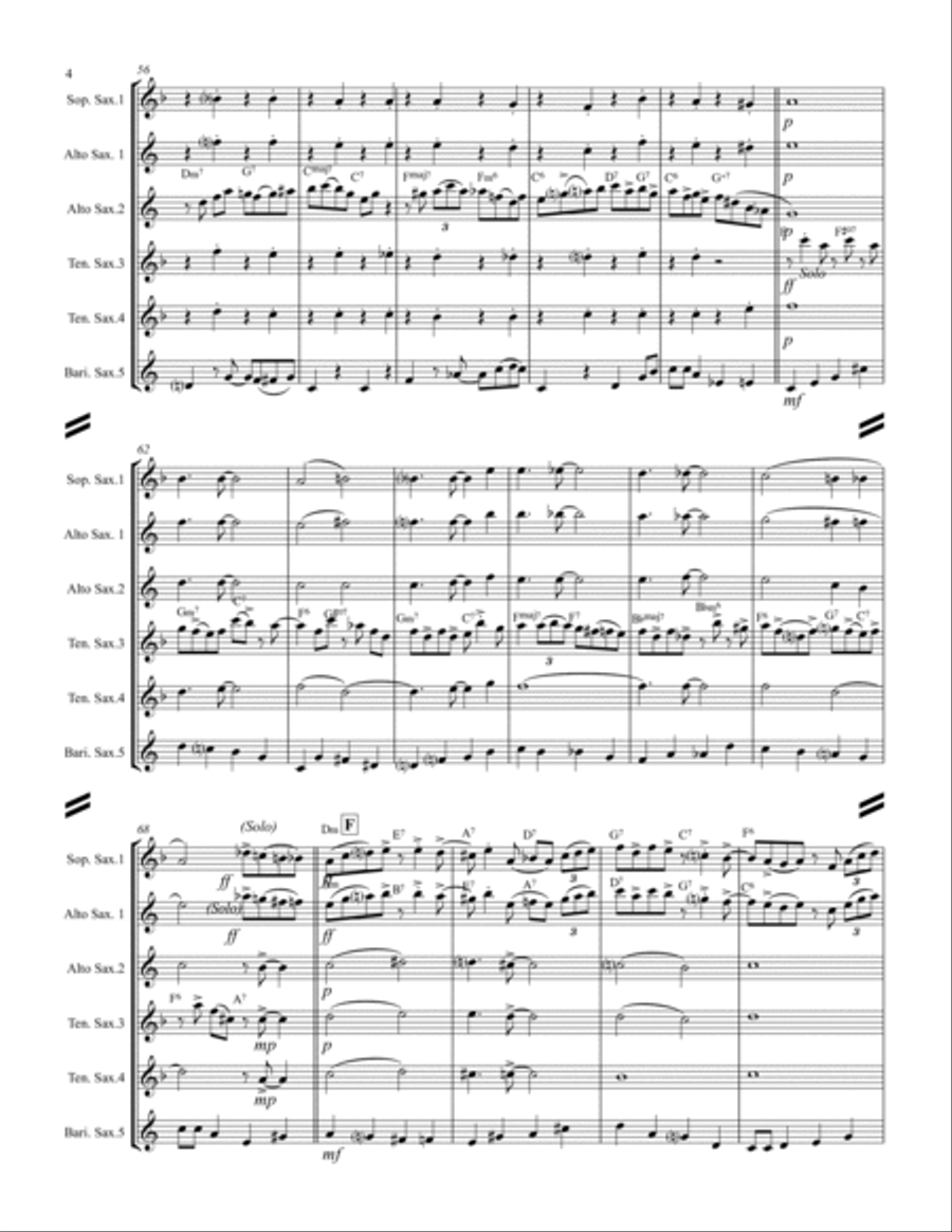 You Took Advantage Of Me from PRESENT ARMS Saxophone Quintet scores gallery preview page 5