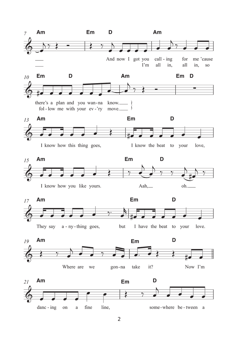 Fine Line (featuring Not3s) Ukulele scores gallery preview page 2