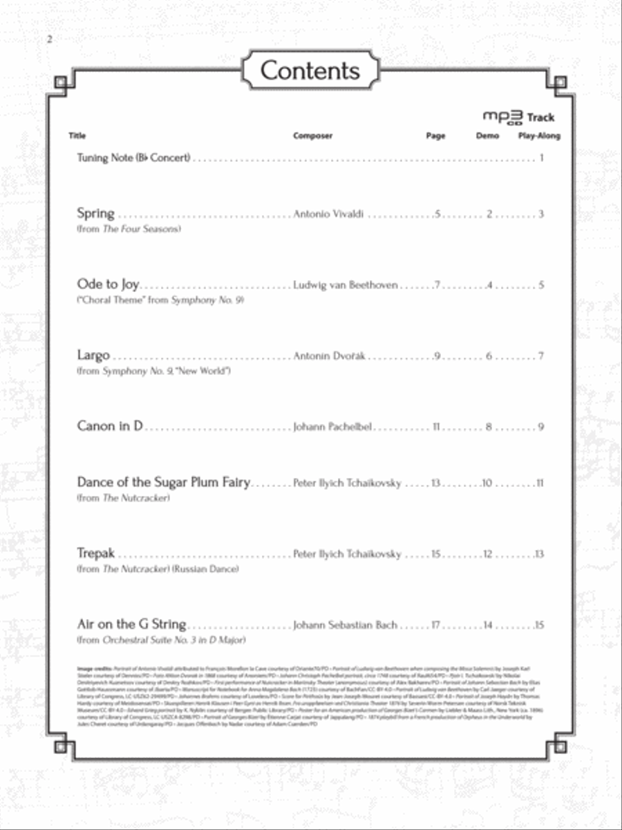 Easy Classical Themes Instrumental Solos Flute Solo scores gallery preview page 2