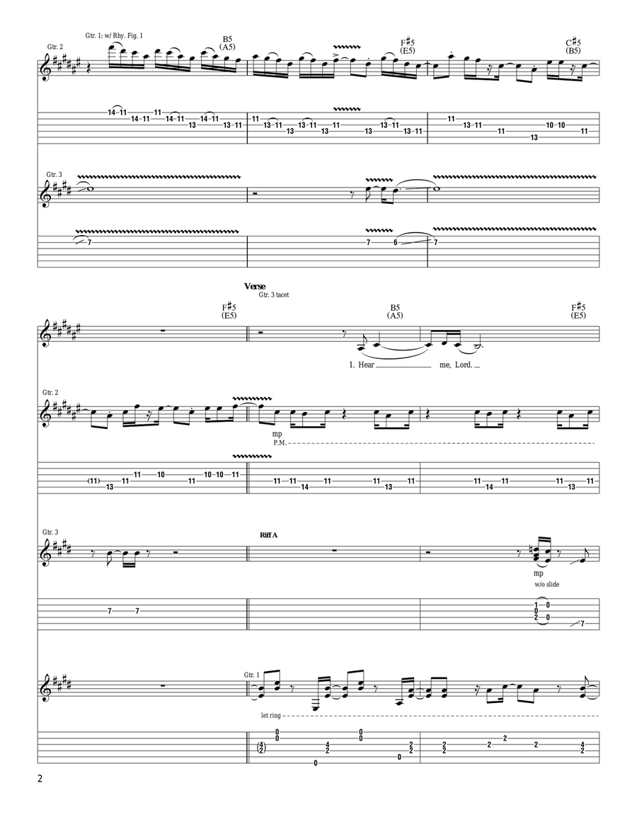 Hear Me Lord Hear Me Lord Acoustic Guitar scores gallery preview page 2