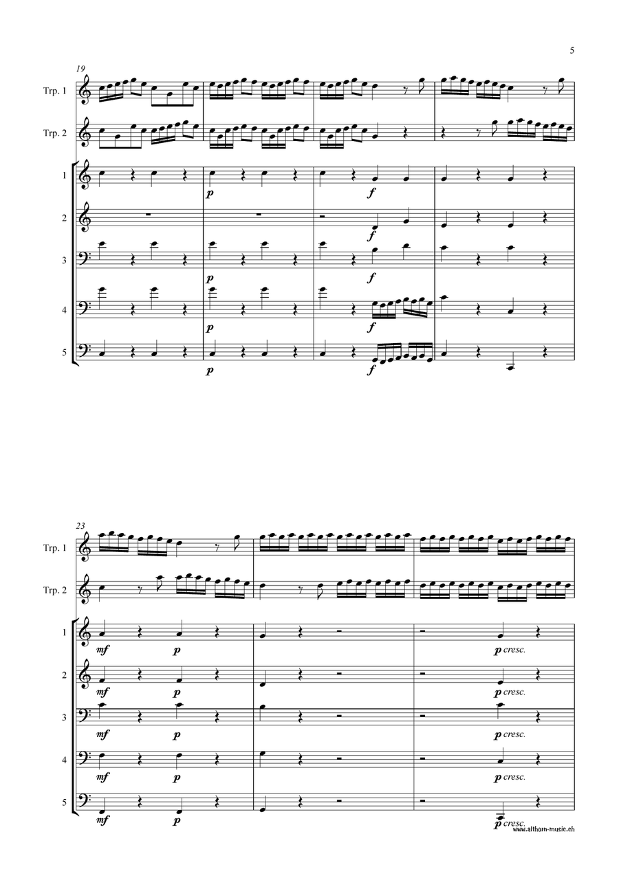 Concerto in C Concerto in C Brass Ensemble scores gallery preview page 5