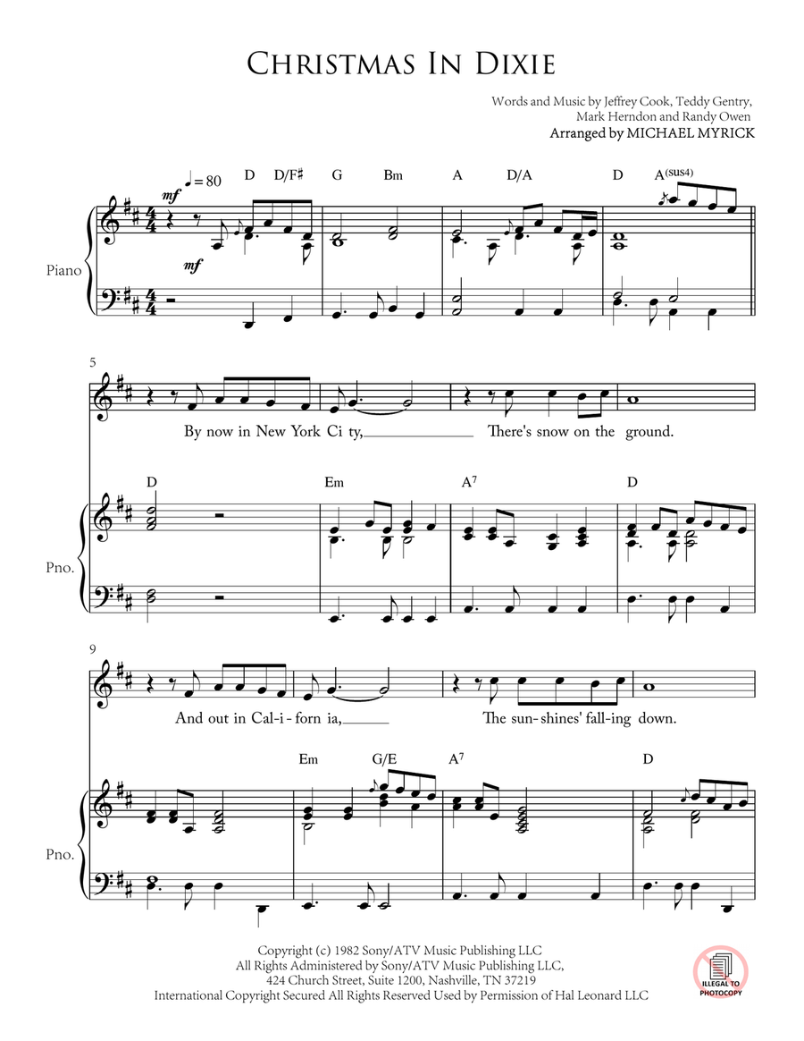Christmas In Dixie Christmas In Dixie High Voice scores gallery preview page 2