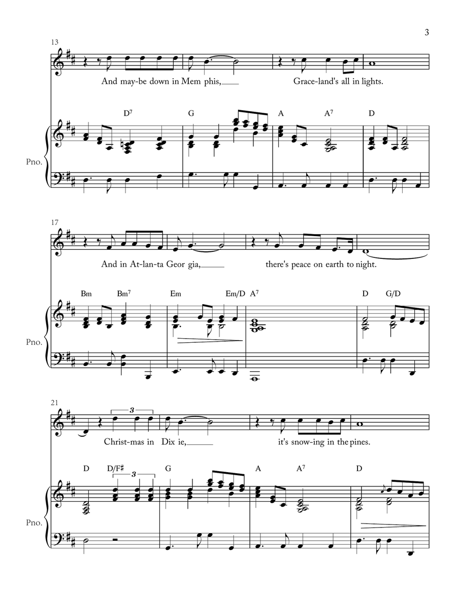 Christmas In Dixie Christmas In Dixie High Voice scores gallery preview page 3