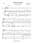 Bohm: Calm as the Night for Alto Sax & Piano