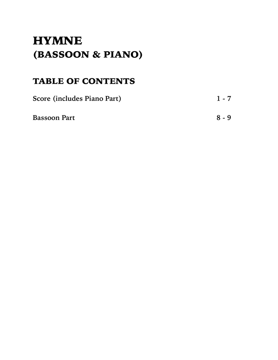 Hymne Bassoon scores gallery preview page 4