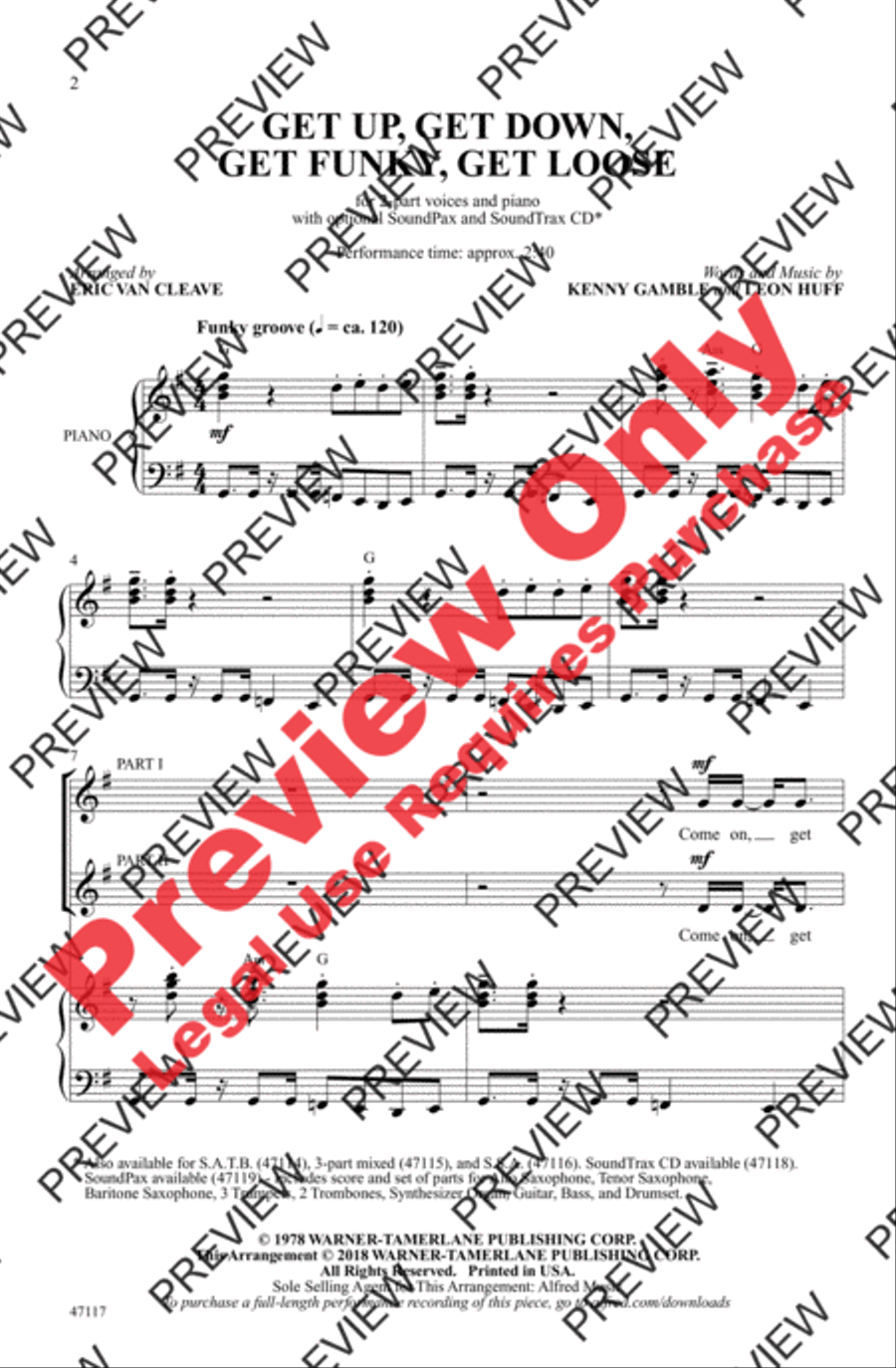 Get Up, Get Down, Get Funky, Get Loose 2-Part scores gallery preview page 2