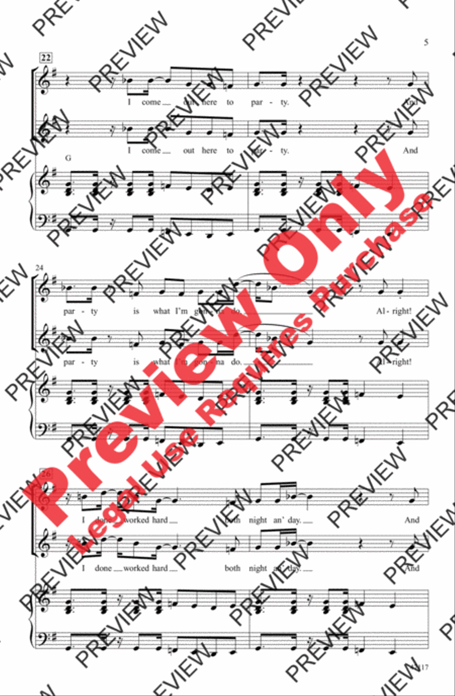 Get Up, Get Down, Get Funky, Get Loose 2-Part scores gallery preview page 5