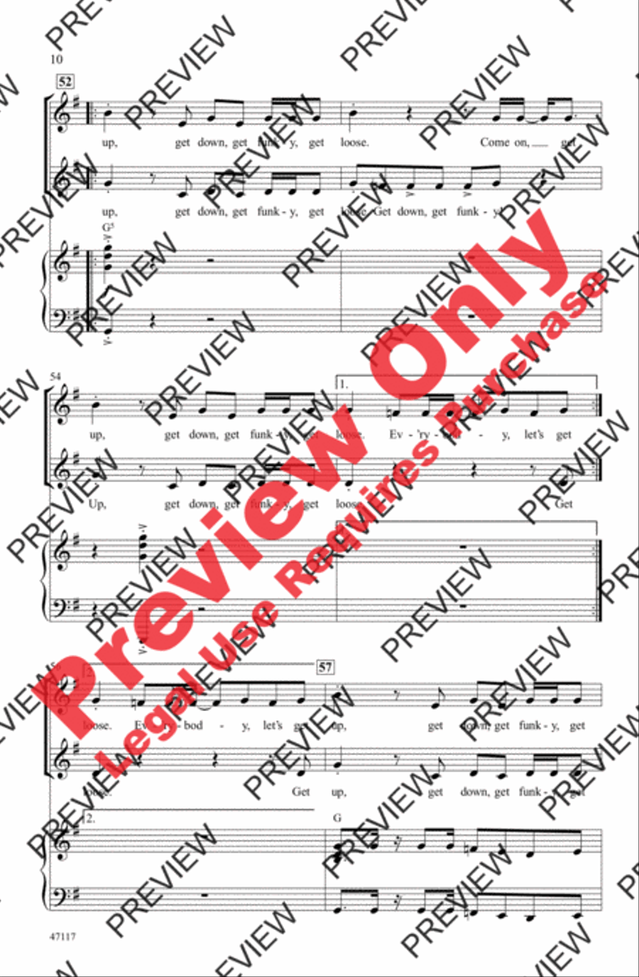 Get Up, Get Down, Get Funky, Get Loose 2-Part scores gallery preview page 10