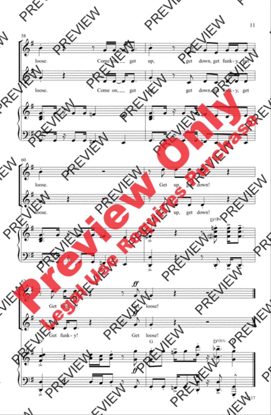 Get Up, Get Down, Get Funky, Get Loose 2-Part scores gallery preview page 11