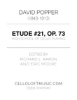 Popper (arr. Richard Aaron): Op. 73, Etude #21