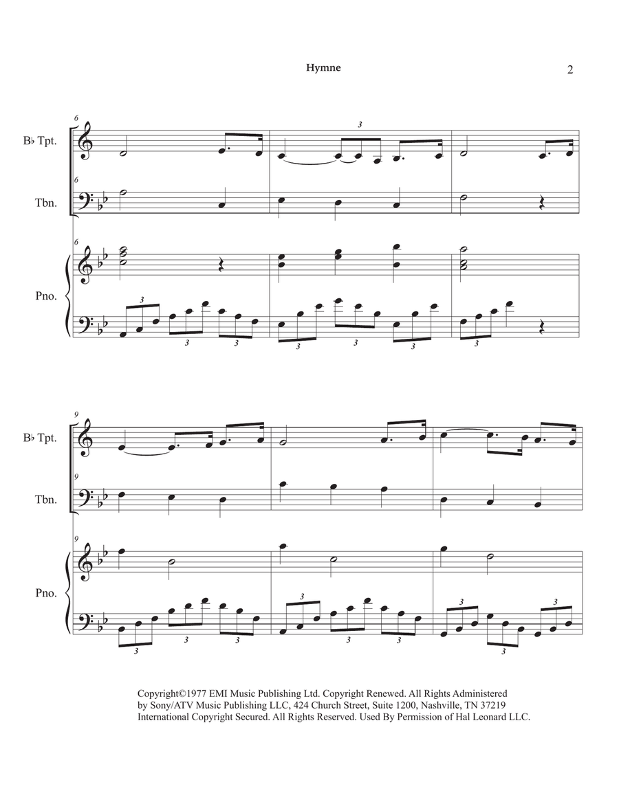 Hymne Small Ensemble scores gallery preview page 6
