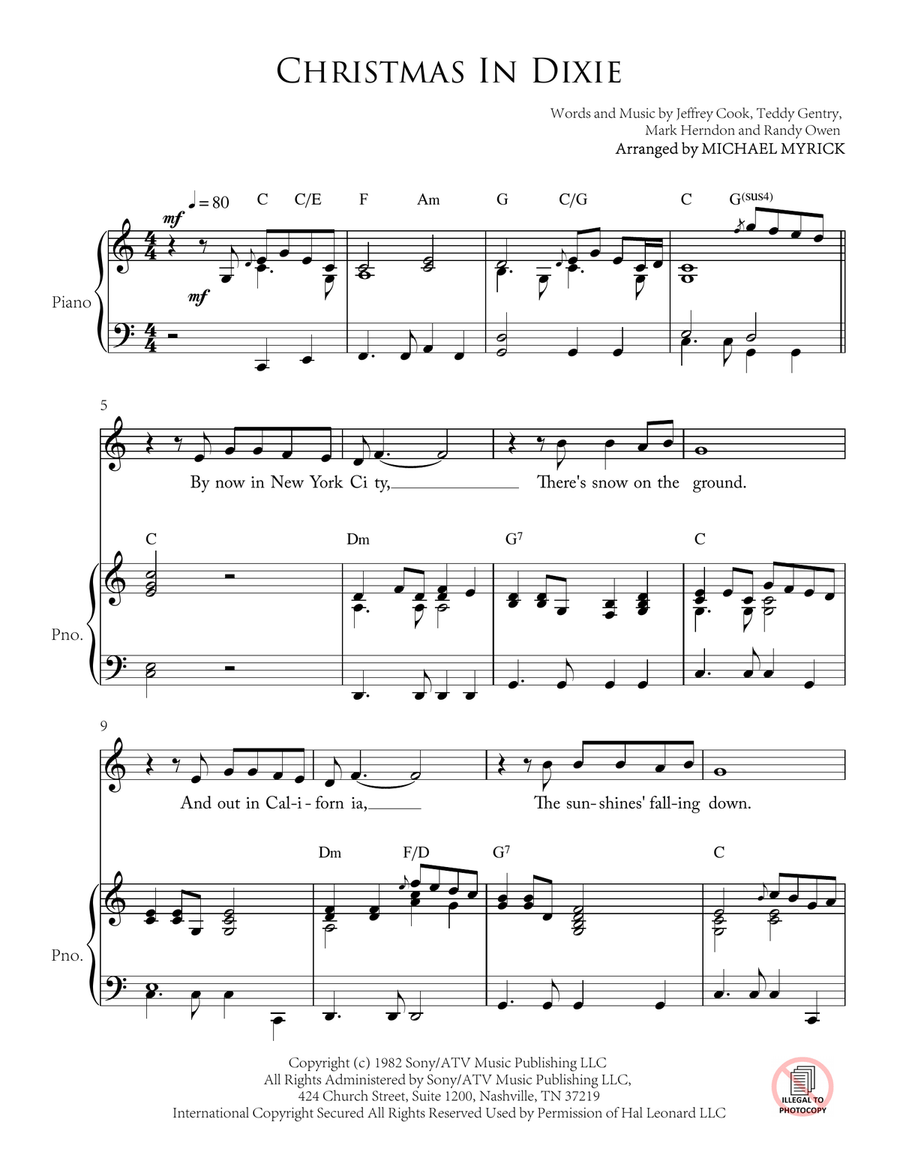 Christmas In Dixie Christmas In Dixie Low Voice scores gallery preview page 2