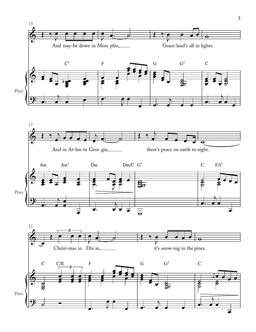 Christmas In Dixie Christmas In Dixie Low Voice scores gallery preview page 3