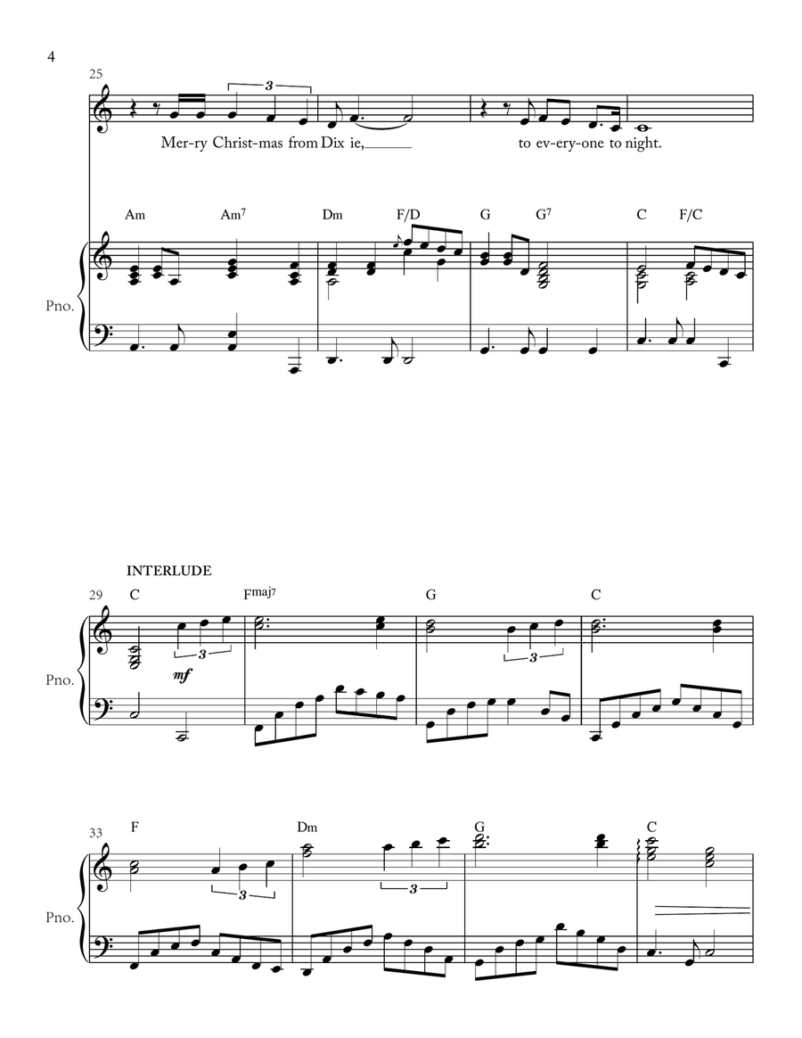 Christmas In Dixie Christmas In Dixie Low Voice scores gallery preview page 4