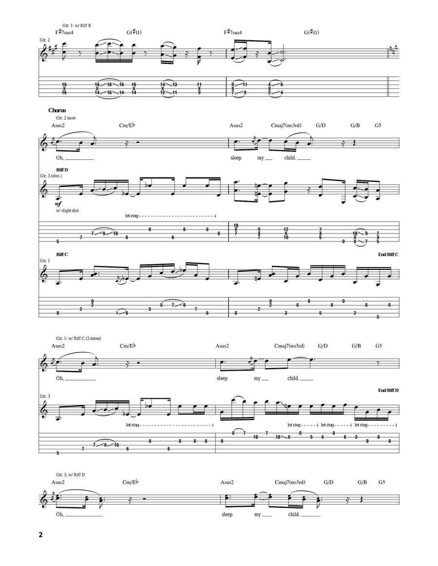 Death Whispered A Lullaby Acoustic Guitar scores gallery preview page 2