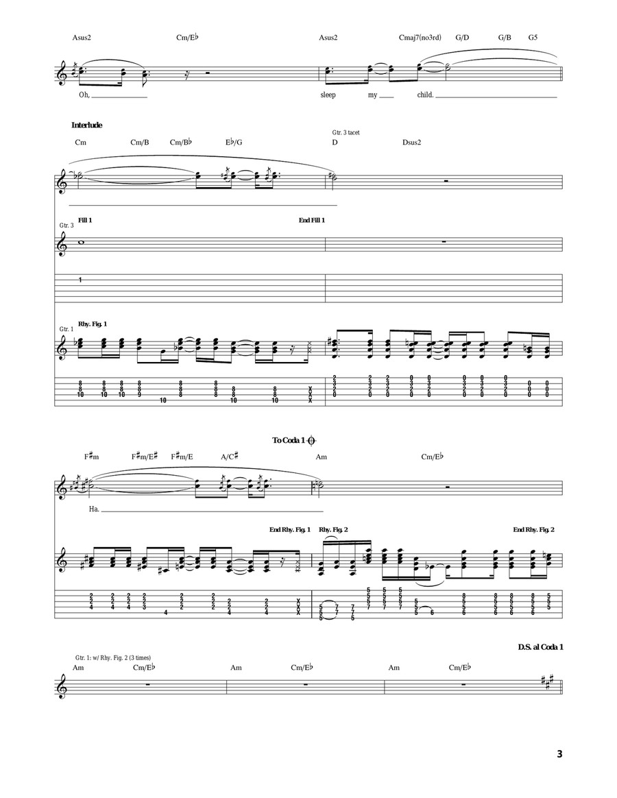 Death Whispered A Lullaby Acoustic Guitar scores gallery preview page 3
