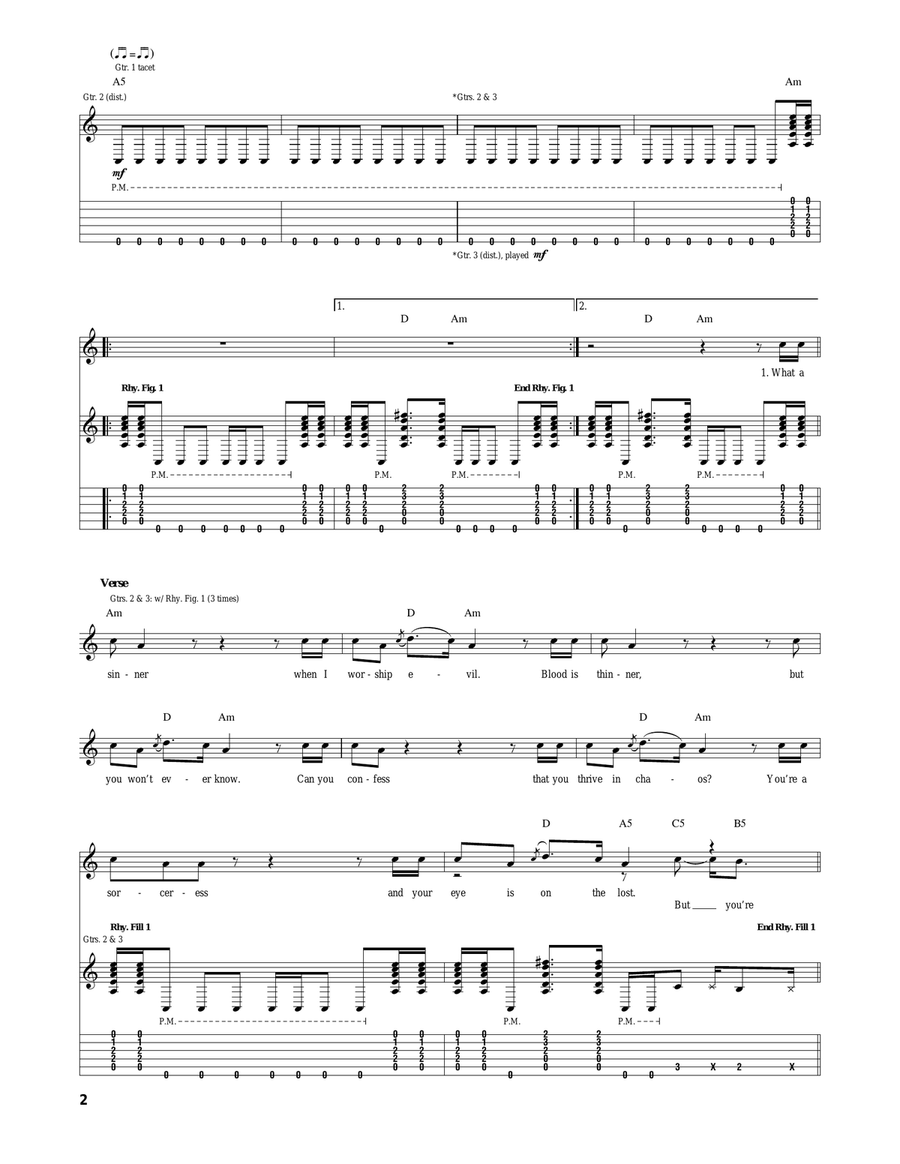 Sorceress Acoustic Guitar scores gallery preview page 2