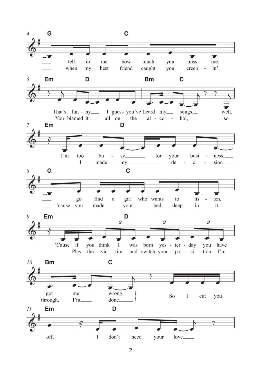 IDGAF IDGAF Ukulele scores gallery preview page 2
