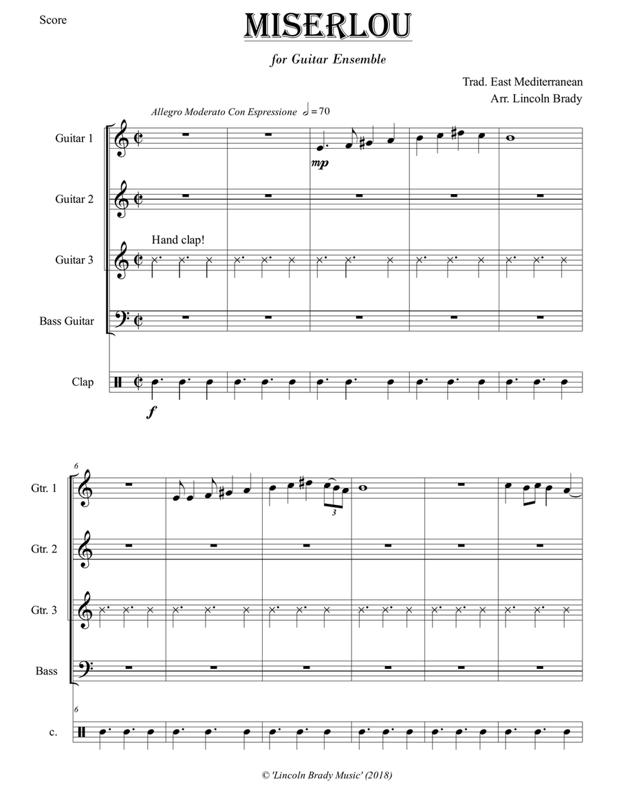 MISERLOU - Guitar Ensemble Guitar Ensemble scores gallery preview page 3