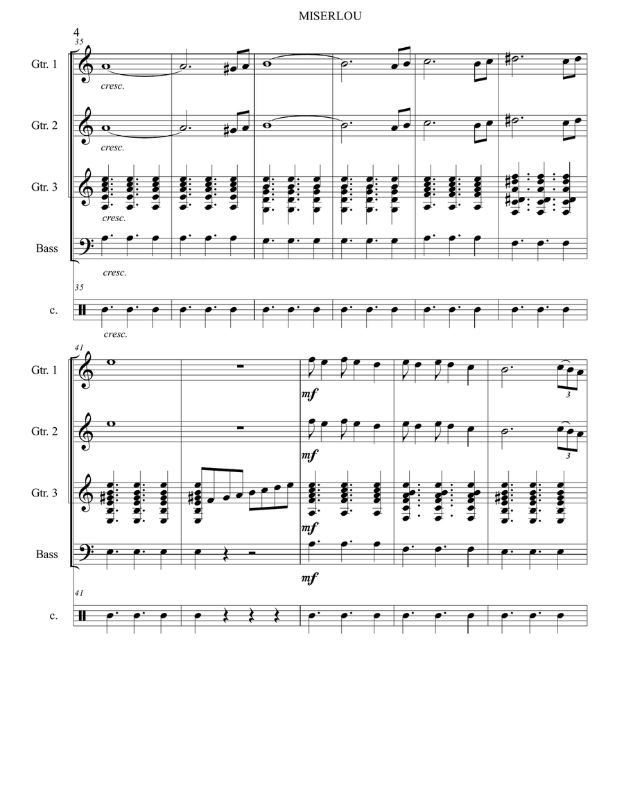 MISERLOU - Guitar Ensemble Guitar Ensemble scores gallery preview page 6