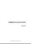 CHRISTUS FACTUS EST - Anerio - Score Only