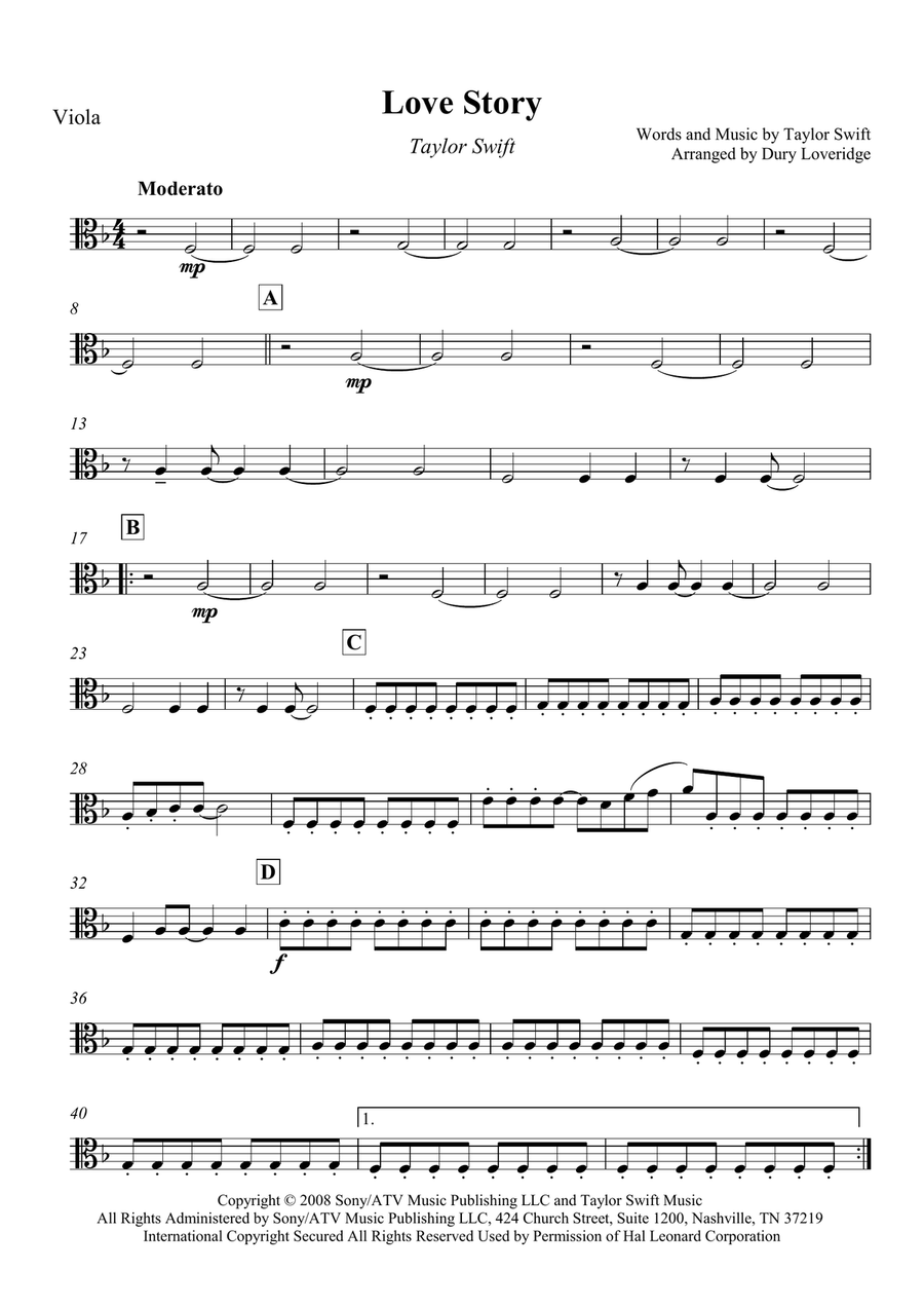 Love Story String Quartet scores gallery preview page 6