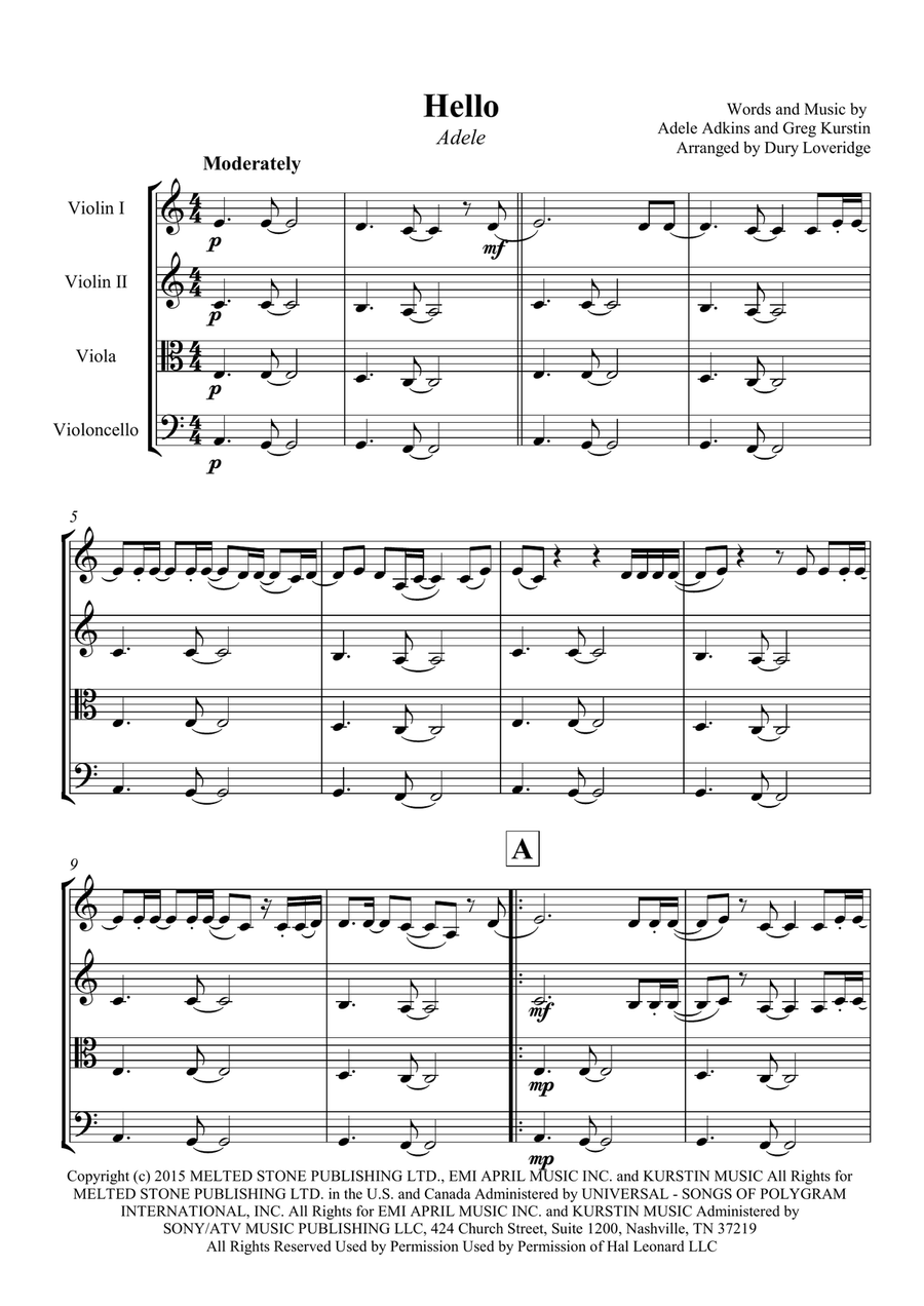 Hello String Quartet scores gallery preview page 2