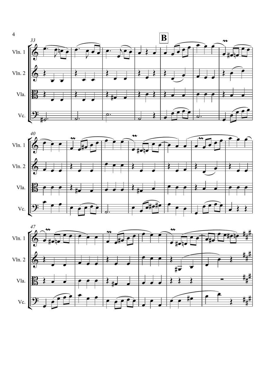 Valse Brilliante (Lento) String Quartet scores gallery preview page 5