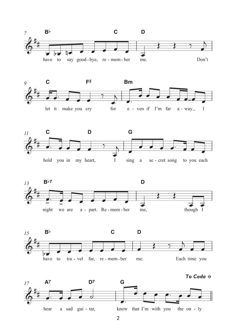 Remember Me (Ernesto de la Cruz) (from Coco) Ukulele scores gallery preview page 2