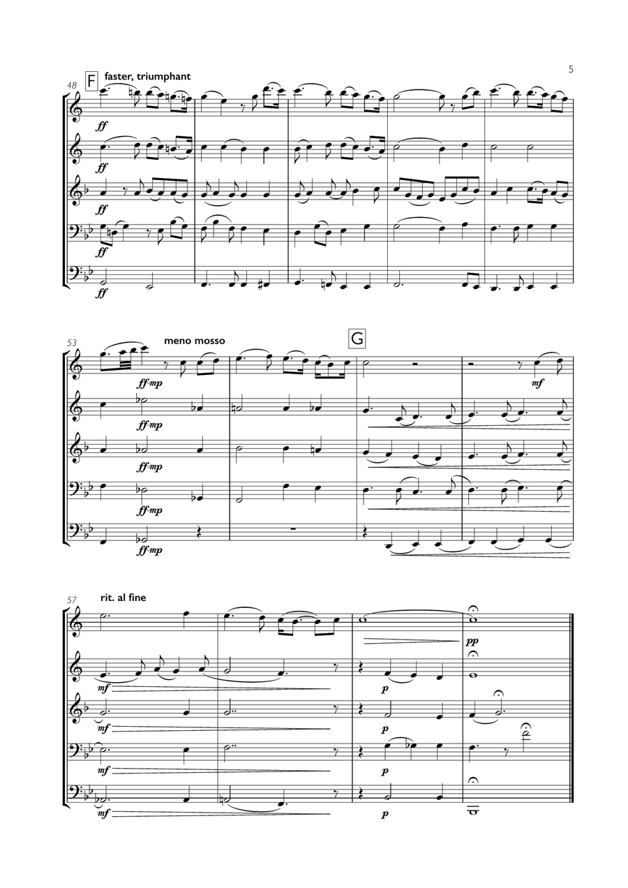 You Raise Me Up Brass Ensemble scores gallery preview page 5